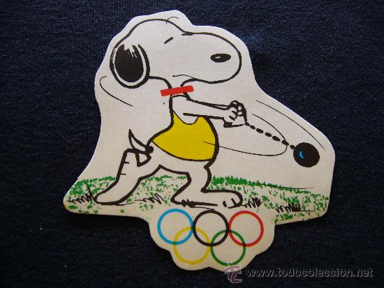 Pegatinas de colecci&oacute;n: Pegatina Snoopy. Juegos Ol&iacute;mpicos.