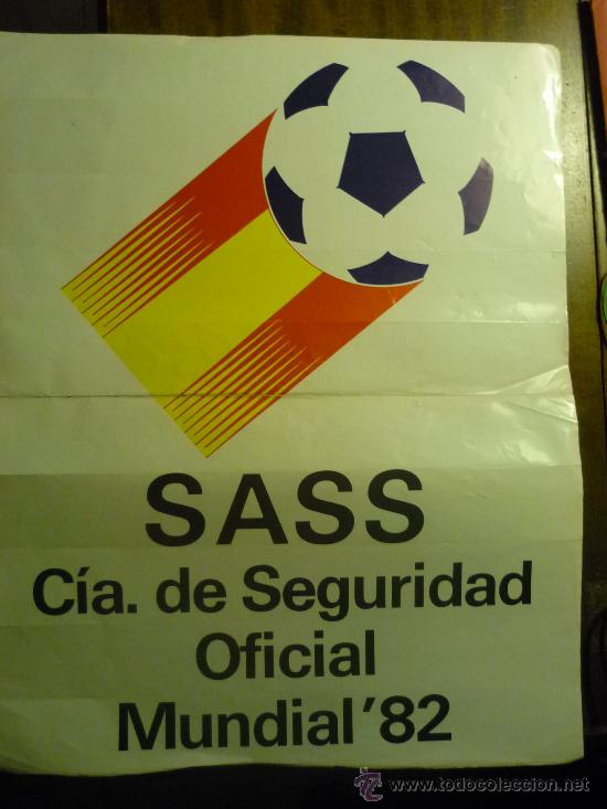 Pegatinas de colecci&oacute;n: ADHESIVO PEGATINA FUTBOL MUNDIAL 1982 SASS COMPA&Ntilde;IA DE SEGURIDAD OFICIAL --