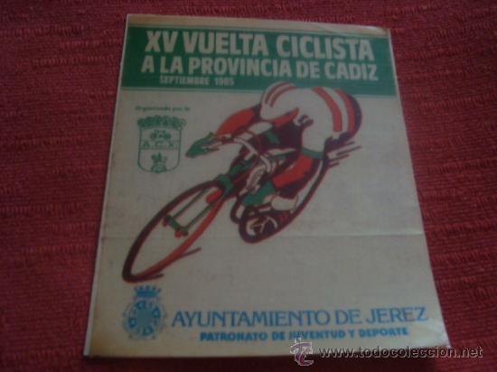 Pegatinas de colecci&oacute;n: antigua pegatina vuelta ciclista a la provincia de cadiz 1985