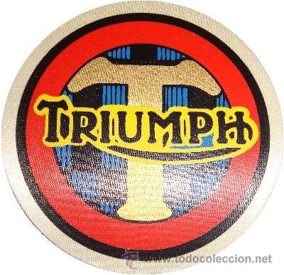 Collection stickers: PEGATINA 8 CM PARA MOTO COCHE DECORACI&Oacute;N TRIUMPH TELA A&Ntilde;OS 60/70