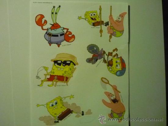 Pegatinas de colecci&oacute;n: PEGATINA BOB ESPONJA .- TAMA&Ntilde;O CUARTILLA
