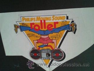 Pegatinas de colecci&oacute;n: Philips moving sound roller adhesivo pegatina grande radiocassete