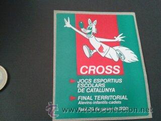 Adesivi di collezione: Adhesivo pegatina Cross juegos escolares deportivos de Catalu&ntilde;a final territorial Rub&iacute; 28 enero 1990