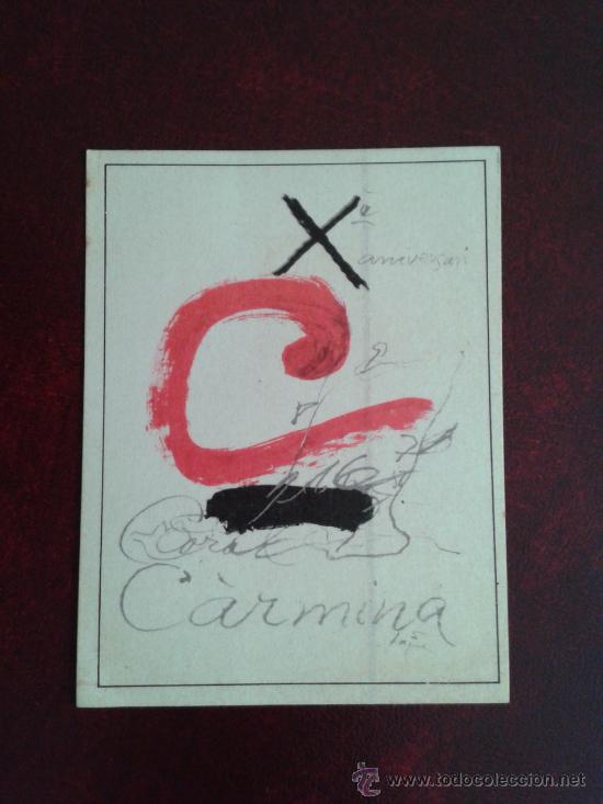 Pegatinas de colecci&oacute;n: Adhesivo pegatina d&eacute;cimo aniversario Coral C&agrave;rmina de Catalu&ntilde;a Barcelona