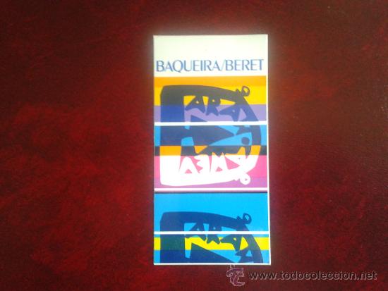 Pegatinas de colecci&oacute;n: Adhesivo pegatina estaci&oacute;n de esqu&iacute; Baqueira Beret Pirineos catalanes 90's
