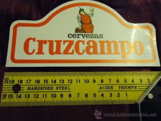 Pegatinas de colecci&oacute;n: gran antigua pegatina, gran tama&ntilde;o cerveza cruzcampo