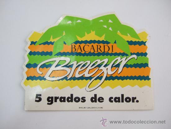 Pegatinas de colecci&oacute;n: PEGATINA - BACARDI - BREEZER - 5 GRADOS DE CALOR - 12X9