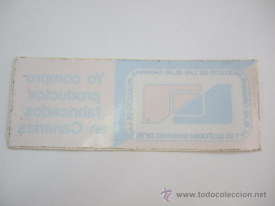 Collection stickers: PEGATINA PARA CRISTAL - 16X6 - PUBLICIDAD CANARIAS - YO COMPRO PRODUCTOS FABRICADOS EN CANARIAS