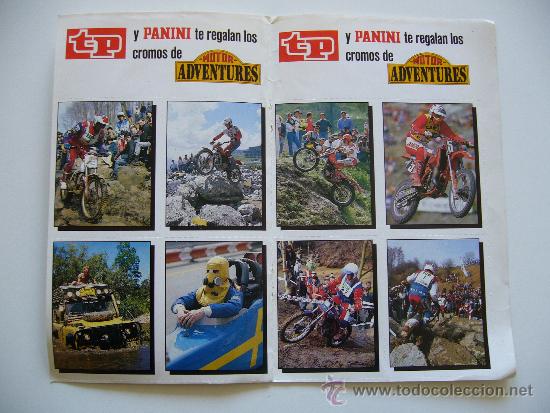 Collection stickers: Lote de 8 adhesivos pegatinas motor adventures panini tp a&ntilde;os 80