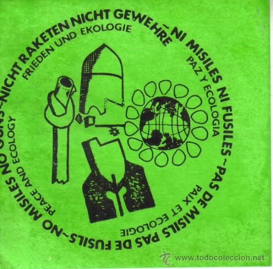 Pegatinas de colecci&oacute;n: PEGATINA POLITICA - PAZ Y ECOLOGIA - NI MISILES NI FUSILES