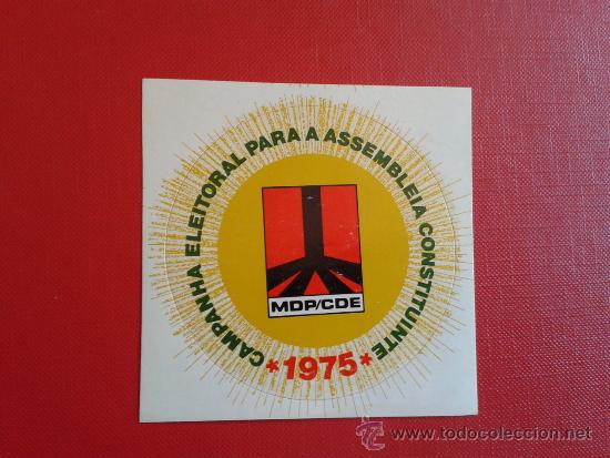 Pegatinas de colecci&oacute;n: adhesivo pegatina mdp cde comunistas portugueses asamblea constituyente portugal 1975