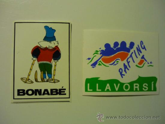 Pegatinas de colecci&oacute;n: lote pegatinas -adhesivos deportes esqui y rafting