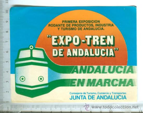 Collection stickers: ADHESIVO O PEGATINA  EXPO-TREN DE ANDALUCIA     SIN PEGAR.