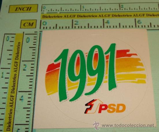 Autocollants de collection: PEGATINA POL&Iacute;TICA / SINDICAL PORTUGUESA. PORTUGAL A&Ntilde;OS 80 90. PSD / PPD / UGT / AD / CDS.