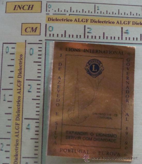 Sammlung von Aufklebern: PEGATINA DEL CLUB DE LEONES INTERNACIONAL. 1989, PORTUGAL.