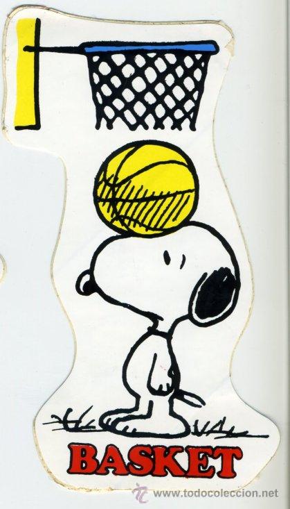 Pegatinas de colecci&oacute;n: ADHESIVO / PEGATINA - COMIC - SNOOPY - BASKET / BALONCESTO - SIN PEGAR - A&Ntilde;OS 70 / 80