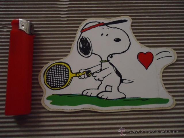 Pegatinas de colecci&oacute;n: - antigua pegatina a&ntilde;os 70 / 80   snoopy tenis             ref:  sobre12