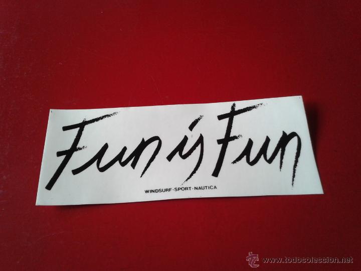 Pegatinas de colecci&oacute;n: Fun is fun windsurf sport nautica adhesivo pegatina