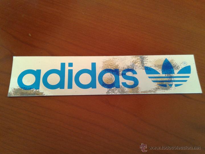 Collection stickers: adhesivo pegatina metalizado adidas marca de ropa deportiva
