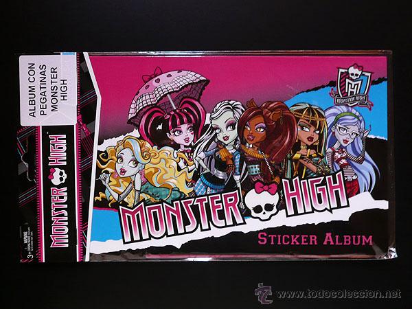 Pegatinas de colecci&oacute;n: RR. ALBUM MONSTER HIGH + LAMINA CON ADHESIVOS SIN PEGAR. 14 X 21 CM.