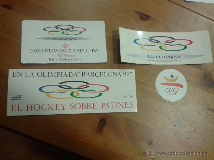 Pegatinas de colecci&oacute;n: LOTE DE 4 PEGATINAS DE LAS OLIMPIADAS DE BARCELONA 92. UN LUJO