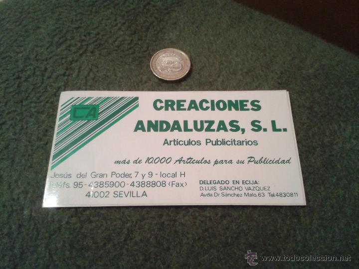 Sammlung von Aufklebern: ANTIGUA PEGATINA PUBLICIDAD PUBLICITARIA A&Ntilde;OS 80 CREACIONES ANDALUZAS SEVILLA
