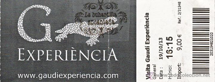 Pegatinas de colecci&oacute;n: ENTRADAS - VISITA GAUDI EXPRIENCIA