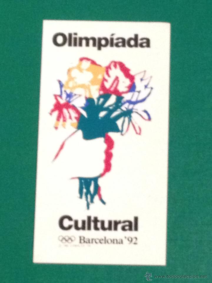 Autocollants de collection: PEGATINA OLIMPIADA CULTURAL BARCELONA 92 JUEGOS OLIMPICOS - ADHESIVO