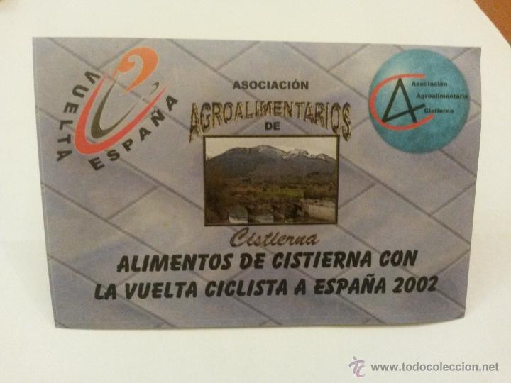 Pegatinas de colecci&oacute;n: Pegatina alimentos de cistierna (leon) con la vuelta ciclista a espa&ntilde;a 2002