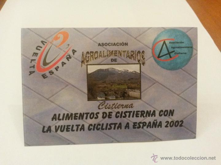 Pegatinas de colecci&oacute;n: Pegatina alimentos de cistierna (leon) con la vuelta ciclista a espa&ntilde;a 2002