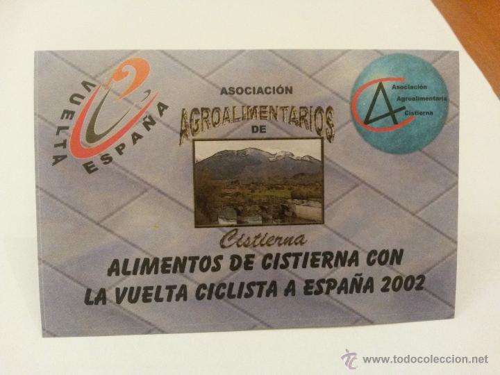 Pegatinas de colecci&oacute;n: Pegatina alimentos de cistierna (leon) con la vuelta ciclista a espa&ntilde;a 2002
