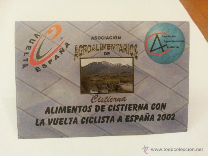 Pegatinas de colecci&oacute;n: Pegatina alimentos de cistierna (leon) con la vuelta ciclista a espa&ntilde;a 2002