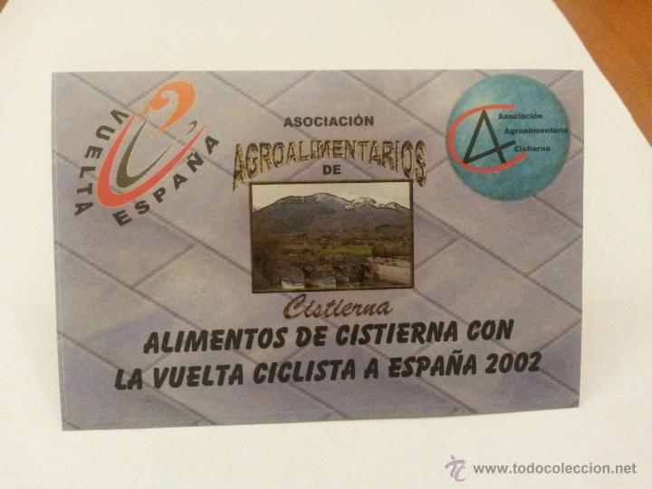 Pegatinas de colecci&oacute;n: Pegatina alimentos de cistierna (leon) con la vuelta ciclista a espa&ntilde;a 2002