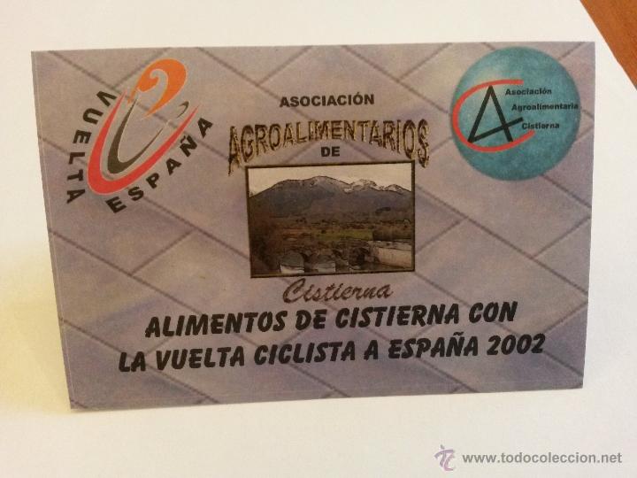 Pegatinas de colecci&oacute;n: Pegatina alimentos de cistierna (leon) con la vuelta ciclista a espa&ntilde;a 2002