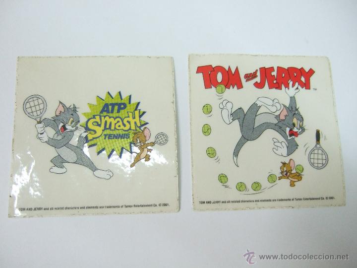 Pegatinas de colecci&oacute;n: 2 PEGATINAS TOM Y JERRY - 2001
