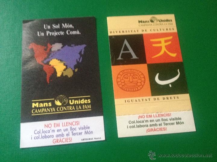 Collection stickers: LOTE 2 PEGATINAS - MANS UNIDES - SOLIDARIDAD - ADHESIVO