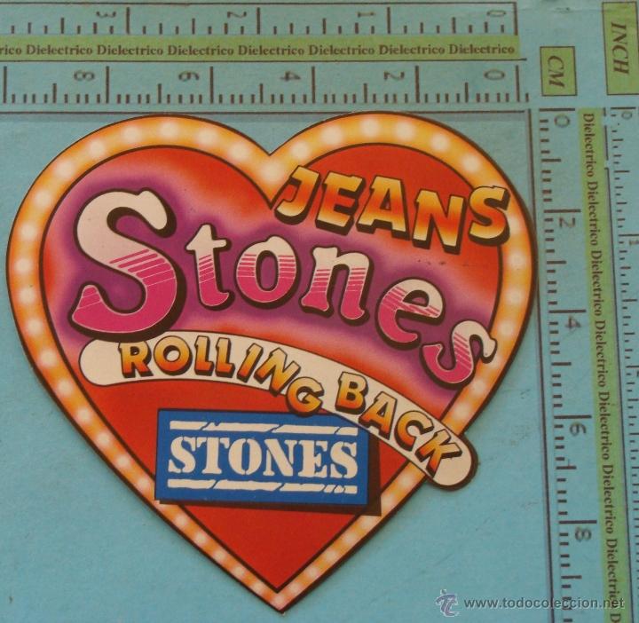 Autocollants de collection: PEGATINA DE MARCAS DE ROPA. JEANS VAQUEROS. STONES ROLLING BACK