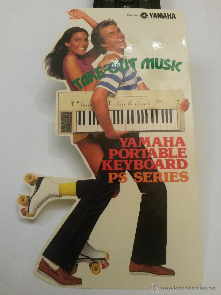 Pegatinas de colecci&oacute;n: Pegatina con a&ntilde;os yamaha portatil de 17 x 10 cms