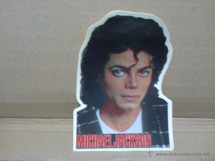 Pegatinas de colecci&oacute;n: PEGATINA MICHAEL JACKSON - SIN USAR A&Ntilde;OS 80 - 13X8 CM APROX.
