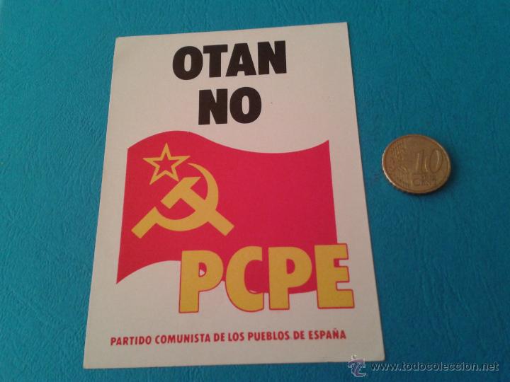 Pegatinas de colecci&oacute;n: adhesivo pegatina pcpe partido comunista prosovi&eacute;tico otan no anti b&eacute;lico ej&eacute;rcito USA EE.UU