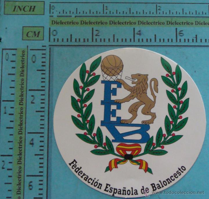 Collection stickers: PEGATINA DE LA FEB. FEDERACI&Oacute;N DE BALONCESTO DE ESPA&Ntilde;A. A&Ntilde;OS 80