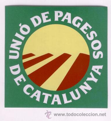 Pegatinas de colecci&oacute;n: UNI&Oacute; DE PAGESOS DE CATALUNYA. PEGATINA, ADHESIVO. MEDIDAS: 10 x 10 CMS. ACTUAL