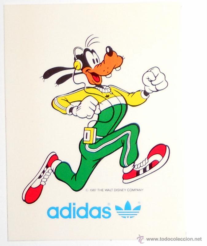Pegatinas de colecci&oacute;n: PEGATINA ANTIGUA 1987 PUBLICIDAD ADIDAS GOOFY WALT DISNEY VINTAGE ATLETISMO