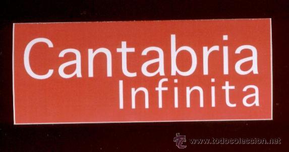 Pegatinas de colecci&oacute;n: CANTABRIA INFINITA. PEGATINA, ADHESIVO. MEDIDAS: 9,5 x 3,8 CMS.