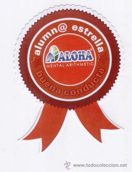 Pegatinas de colecci&oacute;n: ALOHA. ALUMN@ ESTRELLA. MENTAL ARITHMETIC PEGATINA, ADHESIVO. DI&Aacute;METRO APROX. 6,2 CMS.