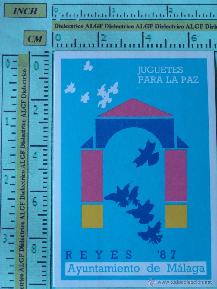 Pegatinas de colecci&oacute;n: PEGATINA DE JUGUETES PARA LA PAZ. REYES 87 1987. AYUNTAMIENTO DE M&Aacute;LAGA