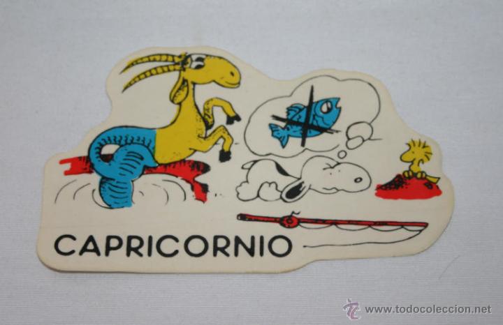 Pegatinas de colecci&oacute;n: PEGATINA DE SNOOPY - CAPRICORNIO - A&Ntilde;OS 80