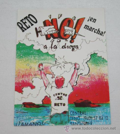 Pegatinas de colecci&oacute;n: PEGATINA CENTRO RETO - NO A LAS DROGAS - A&Ntilde;OS 80 - SIN USAR