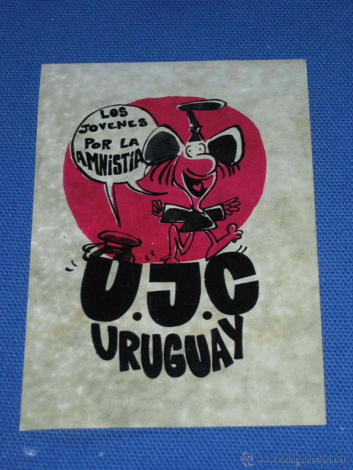 Pegatinas de colecci&oacute;n: PEGATINA POLITICA SIN LA PARTE DE DETRAS - LOS JOVENES POR LA AMNISTIA - U.J.C. URUGUAY