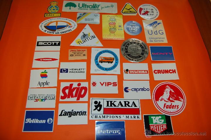 Collection stickers: PEGATINAS - LOTE DE 30 ADHESIVOS DIFERENTES DE MARCAS DE TODO TIPO